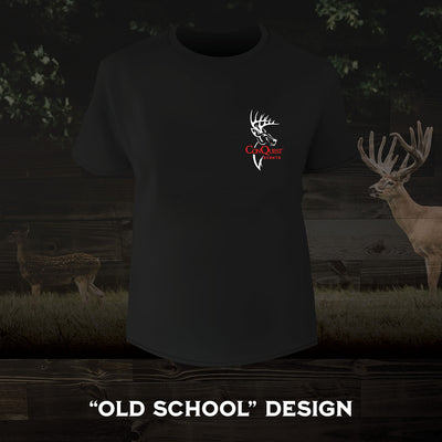 Black "Old School" Short Sleeve T-Shirt